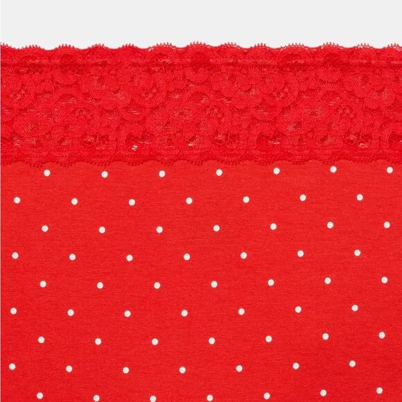 Torrid Panties 0X 2X 3X 4X Cheeky Red White Polka Dots MidRise Cotton Panty Plus - Picture 2 of 3